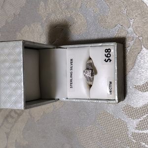 Real Diamond Sterling Silver Band Size 7